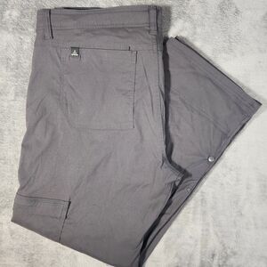 Prana Pants Men's Size 40x30 Gray Zion Relaxed Fit Nylon Stretch Hiking Outdoors